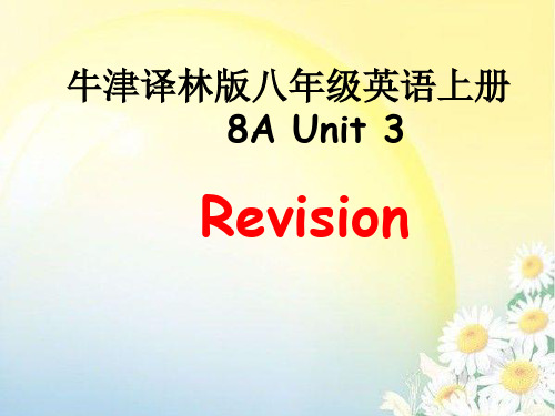 牛津译林版英语八年级上册8A Unit 3复习课件