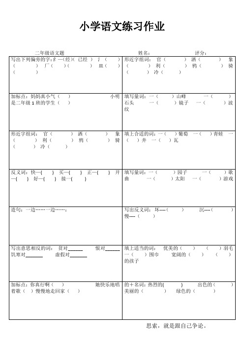 小学二年级语文自我提高I (44)