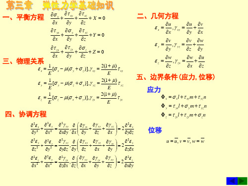 第3章 弹性力学基础知识-1弹性力学的平衡