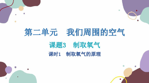 人教版九年级化学 第二单元 课题3  制取氧气  课时1  制取氧气的原理课件(共21张PPT)