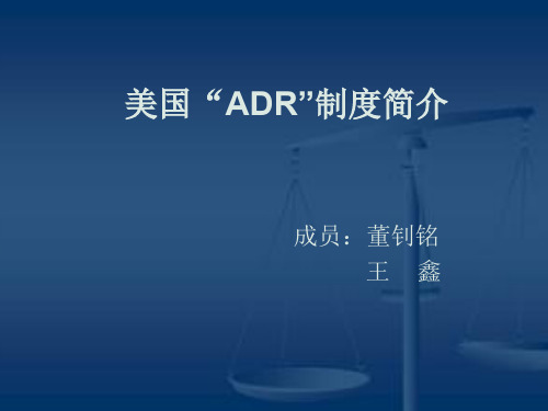 美国“ADR”机制