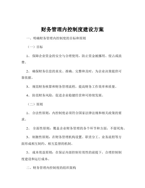 财务管理内控制度建设方案