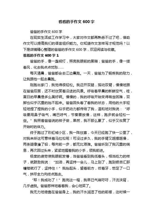 爸爸的手作文600字