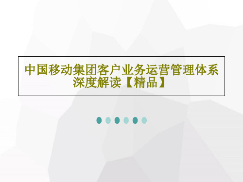 中国移动集团客户业务运营管理体系深度解读【精品】共55页文档