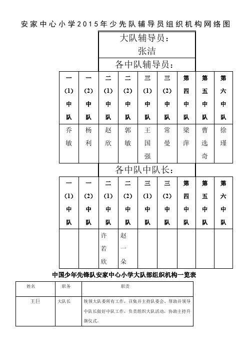 2015年少先队组织结构图