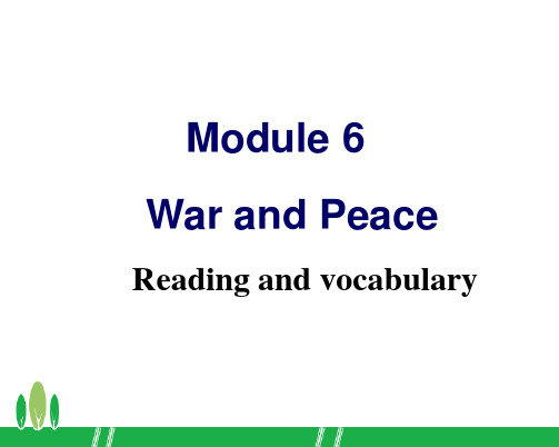 选修六module6Reading and vocabularyPPT课件