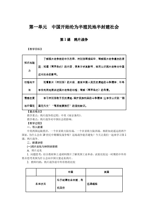 第1单元  中国沦为半殖民地半封建社会