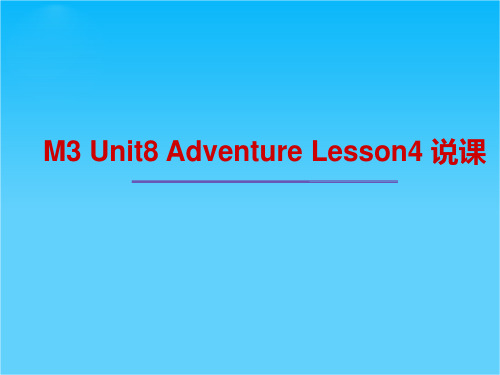 北京市昌平一中高中英语同步课件Unit 8 Adventure Lesson 4 Journey