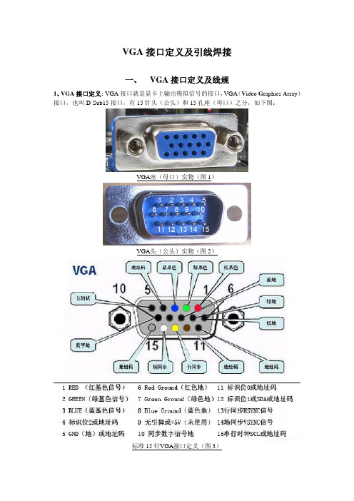 VGA线焊接方法