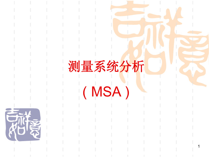 MSA   讲义