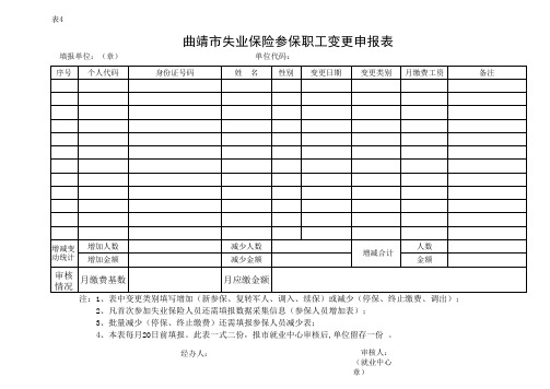 失业保险申报表册2012