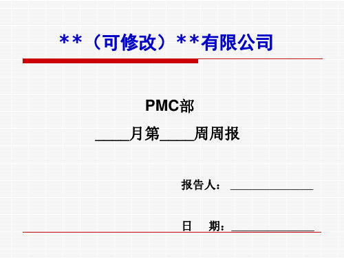 MC计划部门周报模版PPT课件