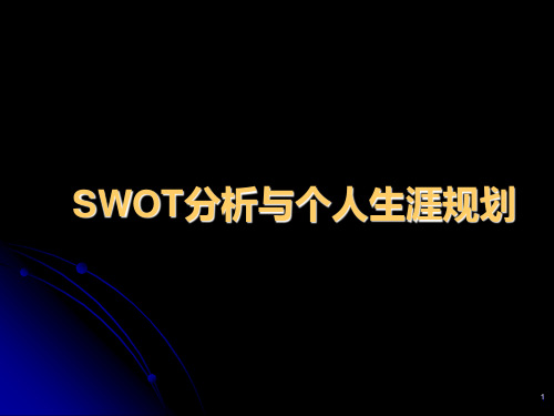 SWOT分析与职业生涯规划汇总