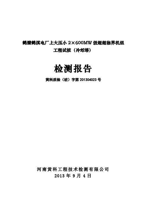 电厂冷凝塔检测报告9.17