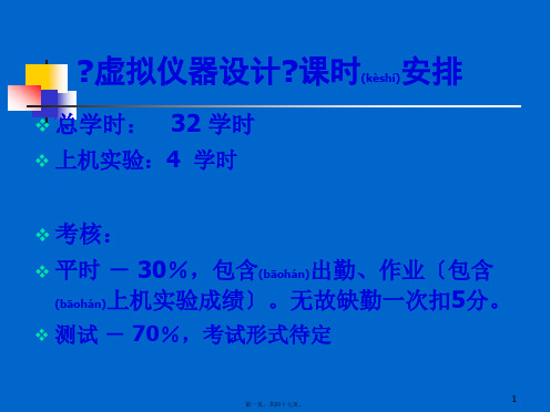 虚拟仪器设计第2章—1操作入门(PPT)