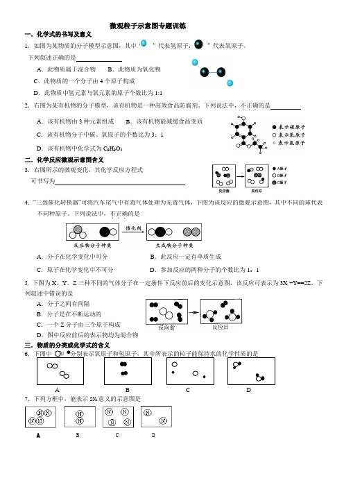 微观粒子示意图专题训练(思必会)