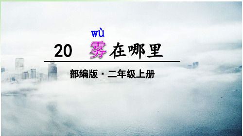 新部编版语文二年级上册20雾在哪里(说课课件)