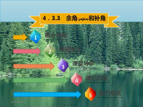 七年级数学上册 第四章 几何图形初步 4.3.3 余角和补角课件