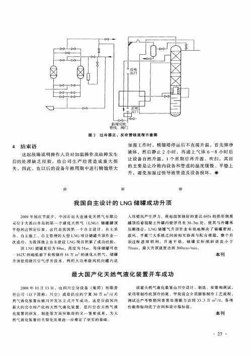 我国自主设计的LNG储罐成功升顶