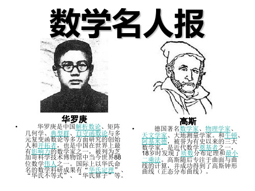 数学名人小报