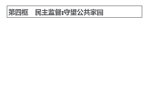 2015-2016学年高一政治课件2.4《民主监督守望公共家园》.ppt