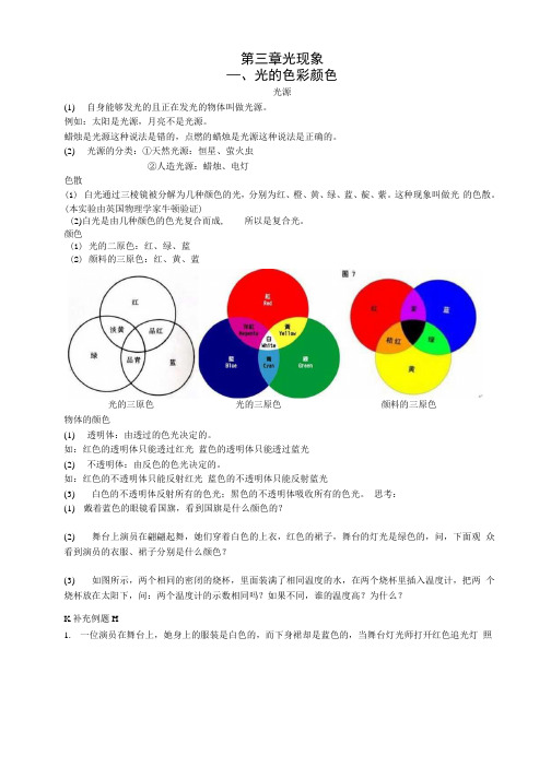 苏科版八年级物理上册经典练习含答案第三章 光现象.docx