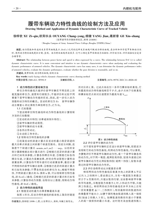 履带车辆动力特性曲线的绘制方法及应用