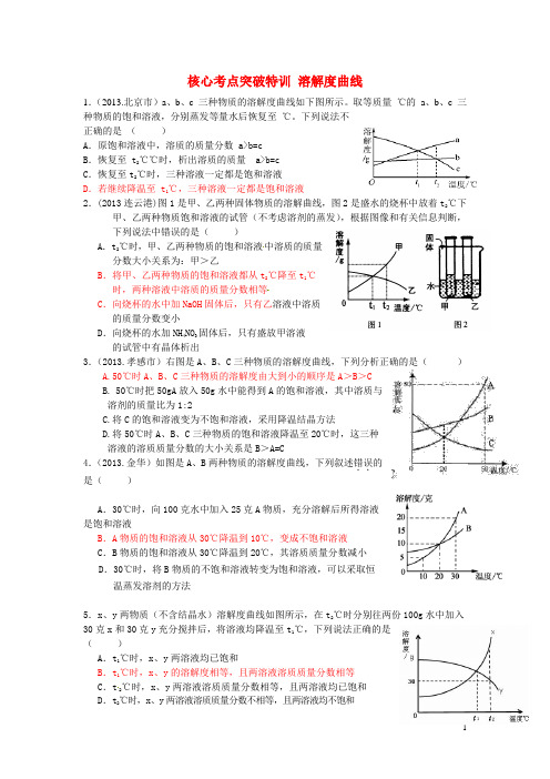 辽宁省凌海市石山初级中学中考化学 核心考点突破特训 