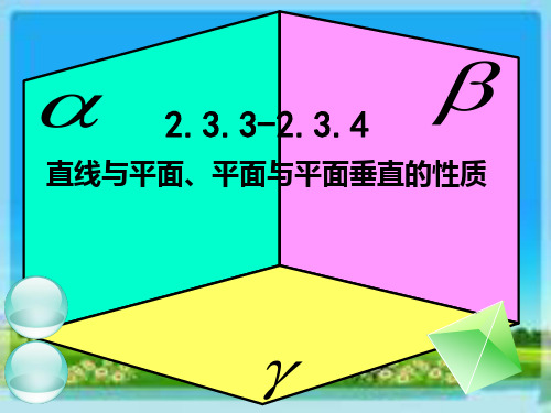 直线与平面垂直的性质-PPT课件