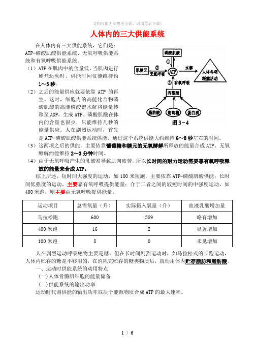 人体三大功能系统