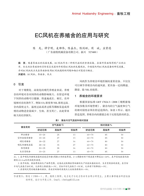 EC风机在养殖舍的应用与研究