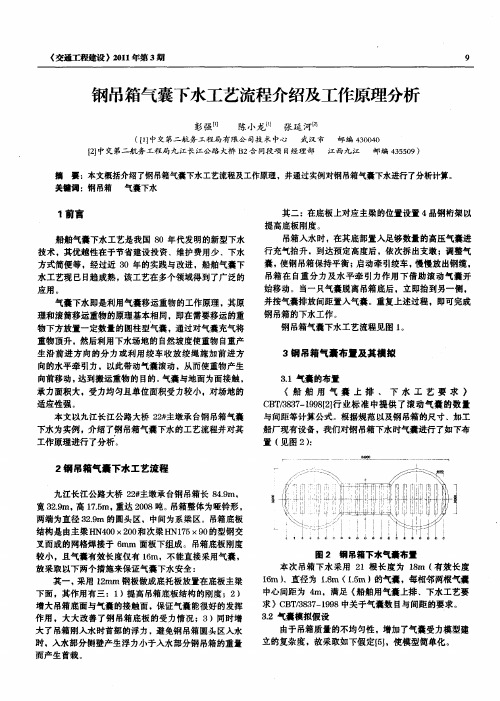 钢吊箱气囊下水工艺流程介绍及工作原理分析