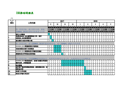 ISO9001.2015推行计划