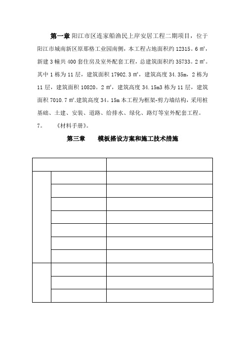 模板专项施工方案附带门式钢管脚手架支撑体系