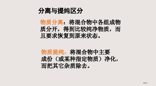 物质的分离与提纯市公开课一等奖省优质课获奖课件