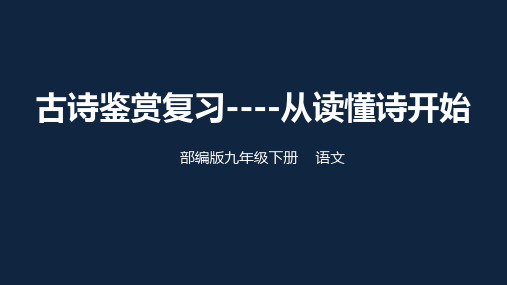 人教部编版语文2020年中考二轮专题复习：古诗鉴赏复习 课件(共32张PPT)