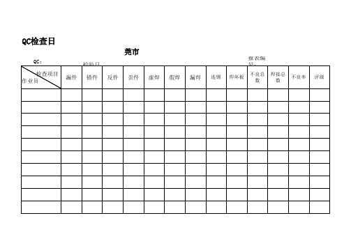 QC检查日报表