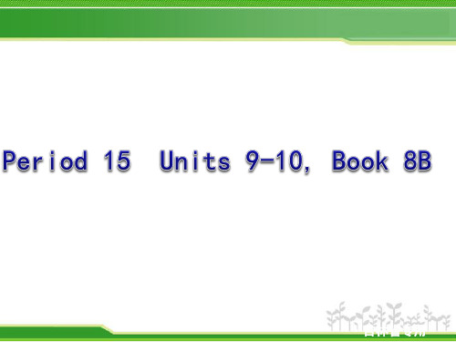中考英语二轮复习 教材突破篇Period 15 Units 910, Book 8B课件 人教新目标