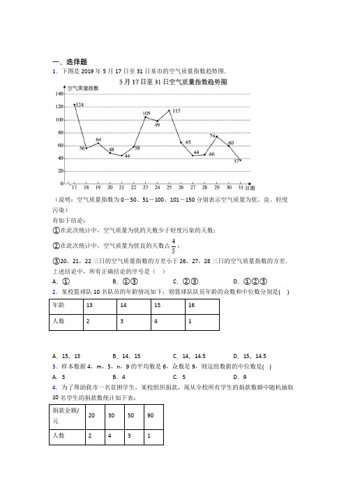 【华东师大版】初二数学下期末试卷(带答案)(1)