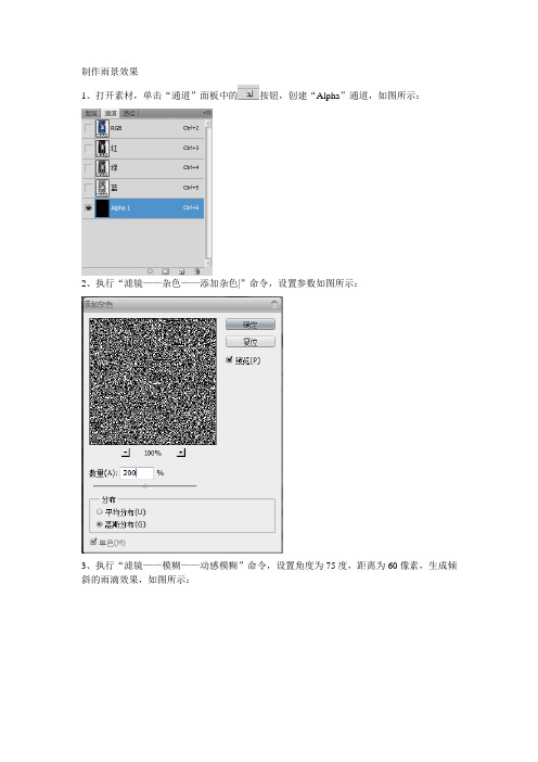 ps制作雨景效果