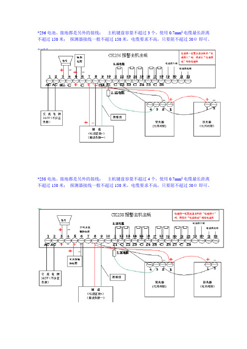 CK报警主机接线说明图