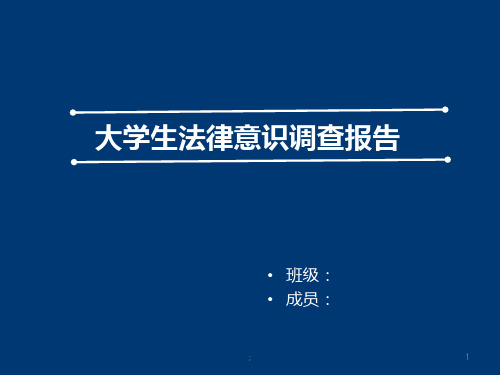 大学生法律意识调查报告ppt课件