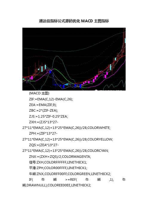 通达信指标公式源码优化MACD主图指标