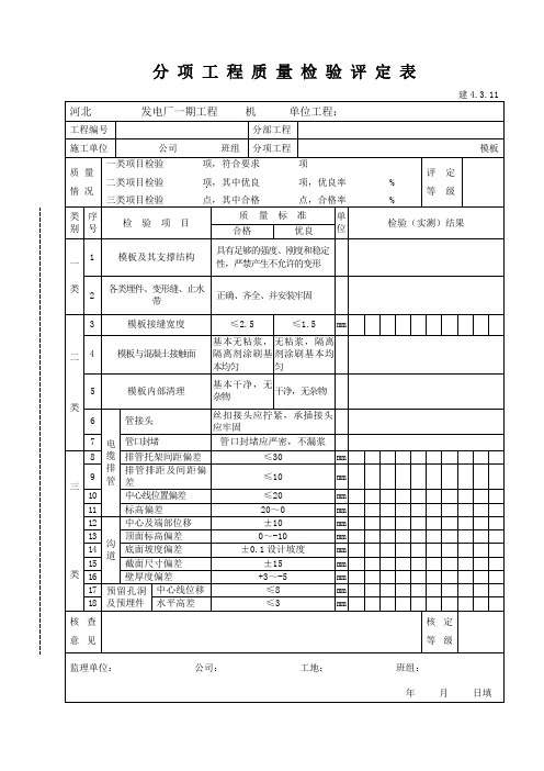 4.3.11地下沟道 、电缆排管模板.doc
