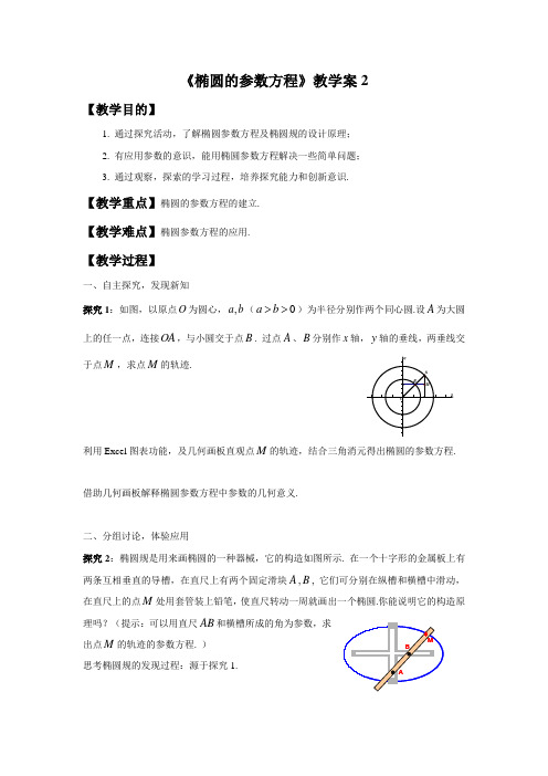 《椭圆的参数方程》教学案2