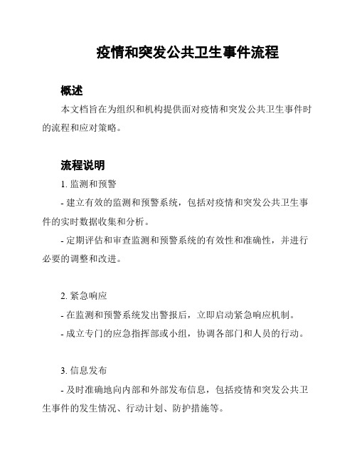 疫情和突发公共卫生事件流程