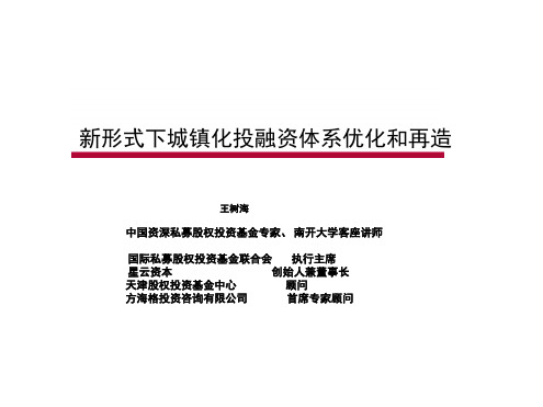 2.王树海老师.新形势下城镇化投融资体系搭建