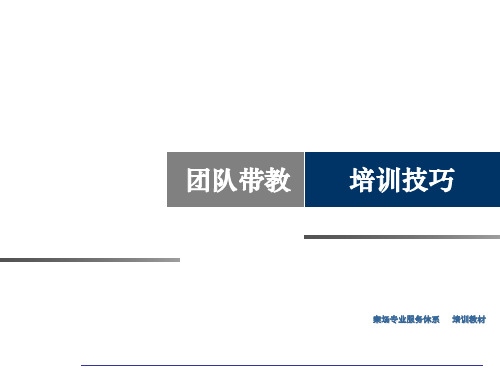 2021年碧桂园恒大万科团队带教技巧培训技巧