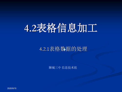 4.2表格信息加工