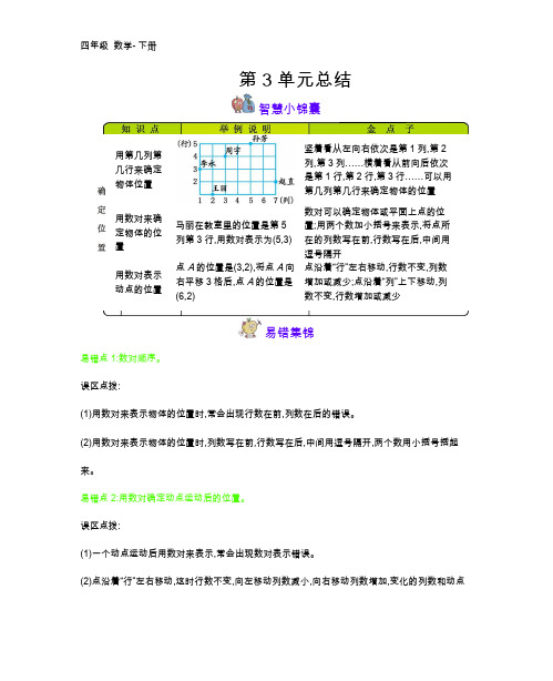 西师大版数学四年级下册-第3单元 第3单元  确定位置